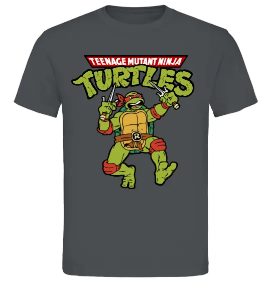 Мужская футболка Ninja turtles Raphael Графит фото