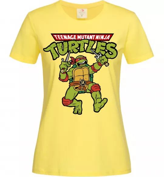 Женская футболка Ninja turtles Raphael Лимонный фото
