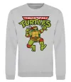 Свитшот Ninja turtles Raphael Серый меланж фото