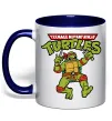 Чашка з кольоровою ручкою Ninja turtles Raphael Глибокий темно-синій фото