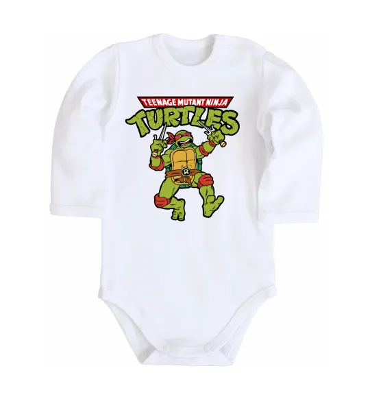 Детский боди Ninja turtles Raphael Белый фото