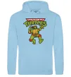 Мужская толстовка (худи) Ninja turtles Raphael Голубой фото