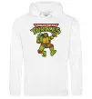 Женская толстовка (худи) Ninja turtles Raphael Белый фото