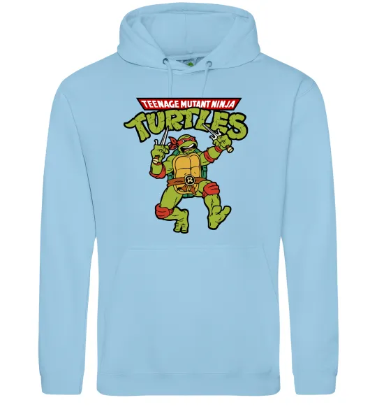 Жіноча толстовка (худі) Ninja turtles Raphael Блакитний фото