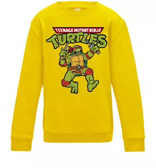 Детский Свитшот Ninja turtles Raphael Солнечно желтый фото