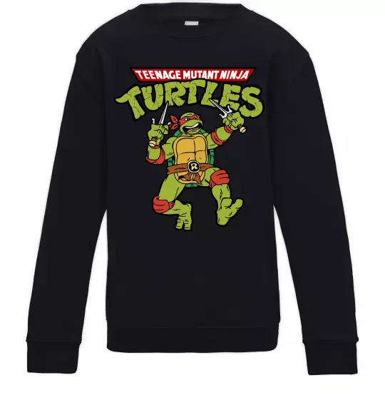 Детский Свитшот Ninja turtles Raphael Черный фото