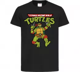 Дитяча футболка Ninja turtles Raphael Чорний фото
