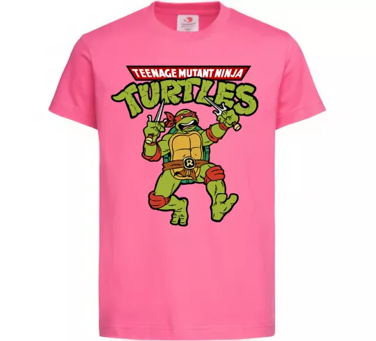 Детская футболка Ninja turtles Raphael Ярко-розовый фото