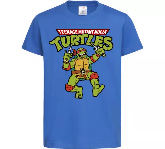 Детская футболка Ninja turtles Raphael Ярко-синий фото