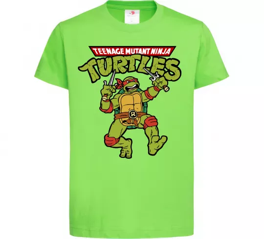 Детская футболка Ninja turtles Raphael Лаймовый фото