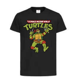 Детская футболка Ninja turtles Raphael Черный фото