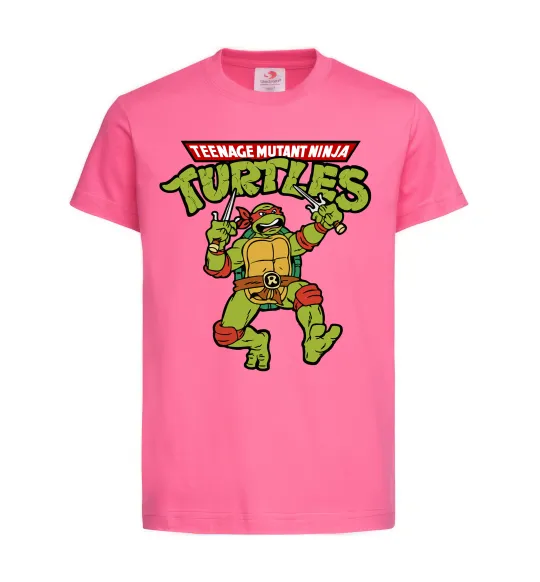Детская футболка Ninja turtles Raphael Ярко-розовый фото