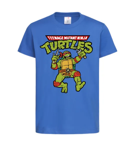 Детская футболка Ninja turtles Raphael Ярко-синий фото