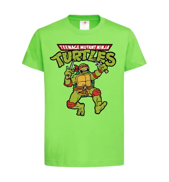 Детская футболка Ninja turtles Raphael Лаймовый фото