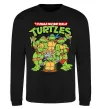 Свитшот Ninja turtles with pizza Черный фото
