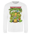 Свитшот Ninja turtles with pizza Белый фото