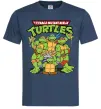 Чоловіча футболка Ninja turtles with pizza Темно-синій Чоловіча футболка Ninja turtles with pizza Темно-синій фото