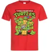 Чоловіча футболка Ninja turtles with pizza Червоний Чоловіча футболка Ninja turtles with pizza Червоний фото
