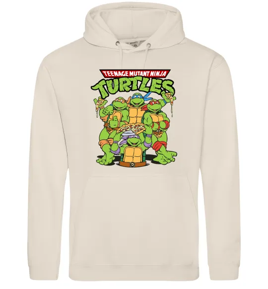 Женская толстовка (худи) Ninja turtles with pizza Таш фото