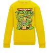 Дитячий світшот Ninja turtles with pizza Сонячно жовтий фото