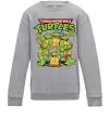 Дитячий світшот Ninja turtles with pizza Сірий меланж фото