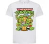Дитяча футболка Ninja turtles with pizza Білий фото