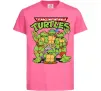 Дитяча футболка Ninja turtles with pizza Яскраво-рожевий фото