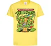 Дитяча футболка Ninja turtles with pizza Лимонний фото