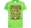 Дитяча футболка Ninja turtles with pizza Лаймовий фото