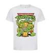 Дитяча футболка Ninja turtles with pizza Білий фото
