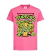 Дитяча футболка Ninja turtles with pizza Яскраво-рожевий фото