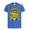Дитяча футболка Ninja turtles with pizza Яскраво-синій фото