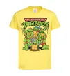 Дитяча футболка Ninja turtles with pizza Лимонний фото