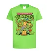 Дитяча футболка Ninja turtles with pizza Лаймовий фото