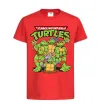 Дитяча футболка Ninja turtles with pizza Червоний фото
