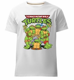 Чоловіча преміум футболка Ninja turtles with pizza Чоловіча преміум футболка Ninja turtles with pizza