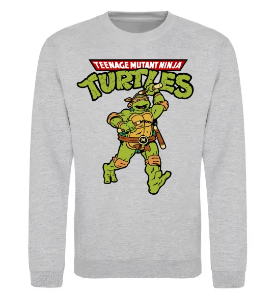 Світшот Ninja Turtles Мікеланджело Сірий меланж фото