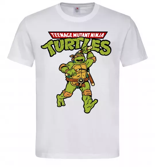 Чоловіча футболка Ninja Turtles Мікеланджело Білий фото