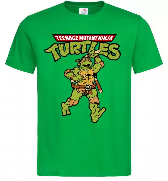 Чоловіча футболка Ninja Turtles Мікеланджело Зелений фото