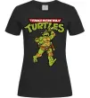 Жіноча футболка Ninja Turtles Мікеланджело Чорний фото
