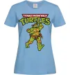 Жіноча футболка Ninja Turtles Мікеланджело Блакитний фото