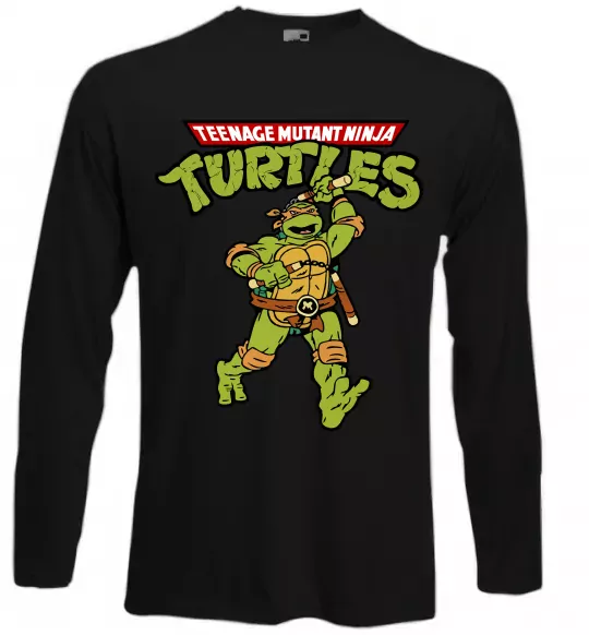 Лонгслив Ninja Turtles Мікеланджело Черный фото