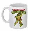 Чашка керамическая Ninja Turtles Мікеланджело Белый фото