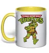 Чашка с цветной ручкой Ninja Turtles Мікеланджело Солнечно желтый Чашка с цветной ручкой Ninja Turtles Мікеланджело Солнечно желтый фото