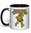 Чашка с цветной ручкой Ninja Turtles Мікеланджело Черный Чашка с цветной ручкой Ninja Turtles Мікеланджело Черный фото