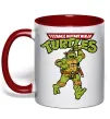Чашка с цветной ручкой Ninja Turtles Мікеланджело Красный Чашка с цветной ручкой Ninja Turtles Мікеланджело Красный фото