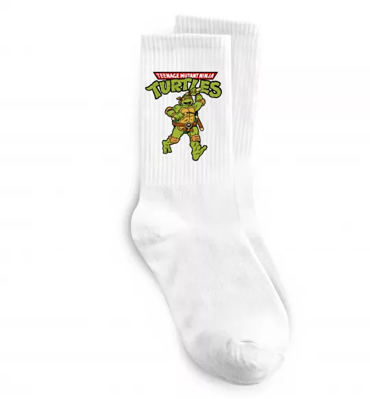 Носки Ninja Turtles Мікеланджело Белый фото