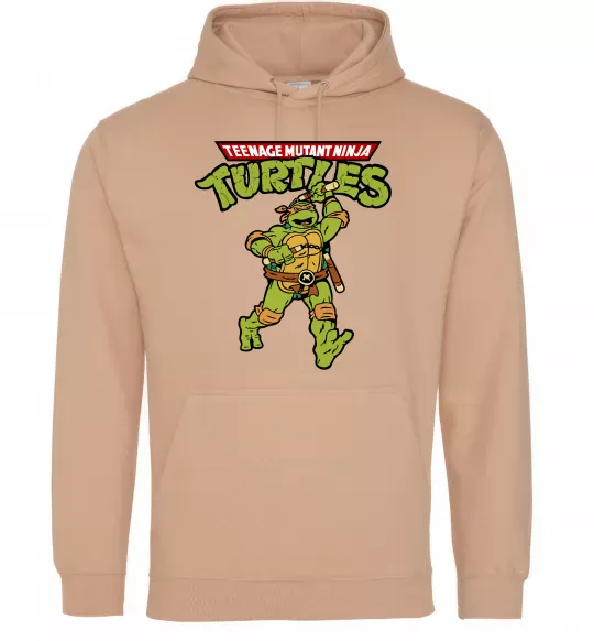 Мужская толстовка (худи) Ninja Turtles Мікеланджело Песочный фото