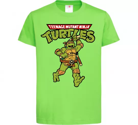 Детская футболка Ninja Turtles Мікеланджело Лаймовый фото