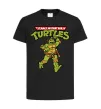 Детская футболка Ninja Turtles Мікеланджело Черный фото